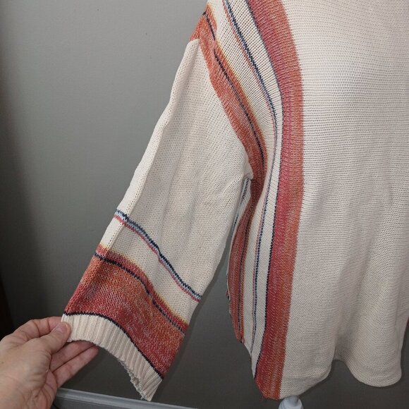 BY TOGETHER COLLECTION SWEATER, DROPPED SHOULDERS, BOHO LOOK, WOMENS SIZE MED - Picture 4 of 6